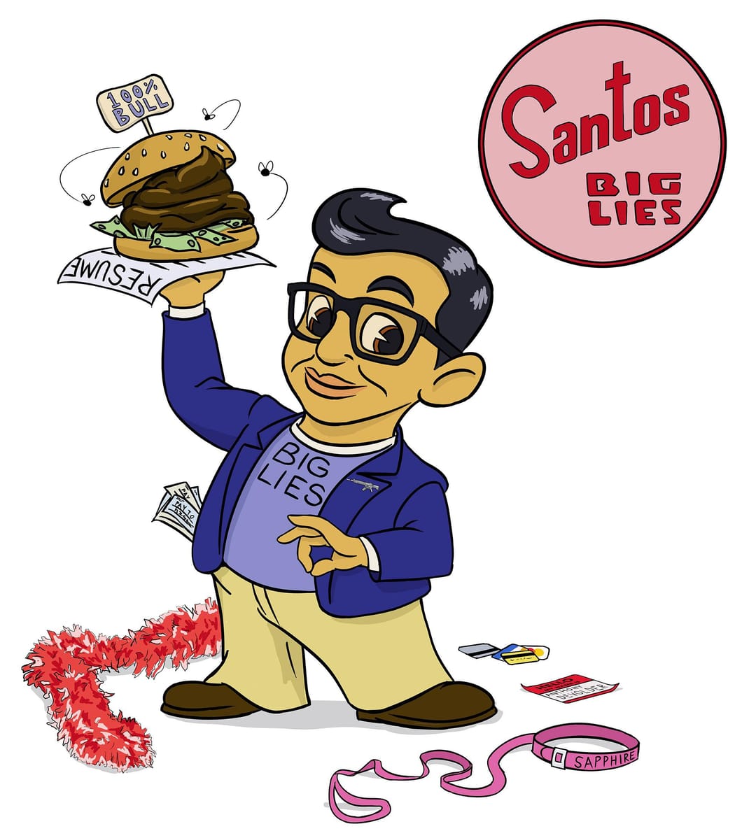 Santos Big Lies #news #politicalcartoons