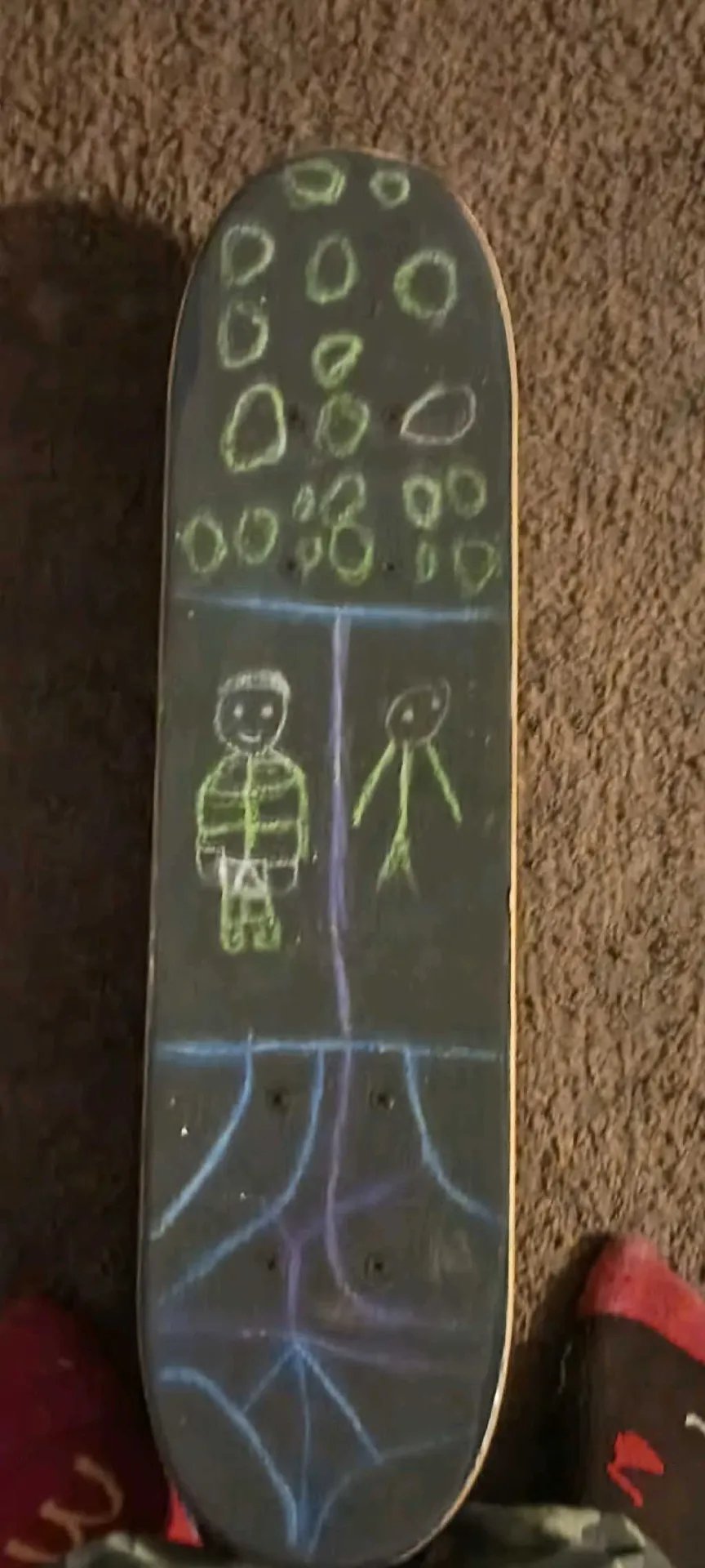 I'm 9 and I colored my skateboard hope you guys like it 